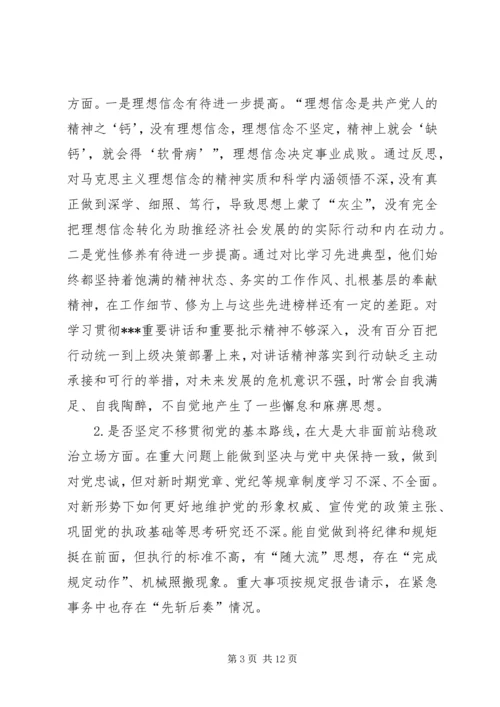 班子主题教育对照党章党规“十八个是否”问题找差距检视剖析材料 (2).docx