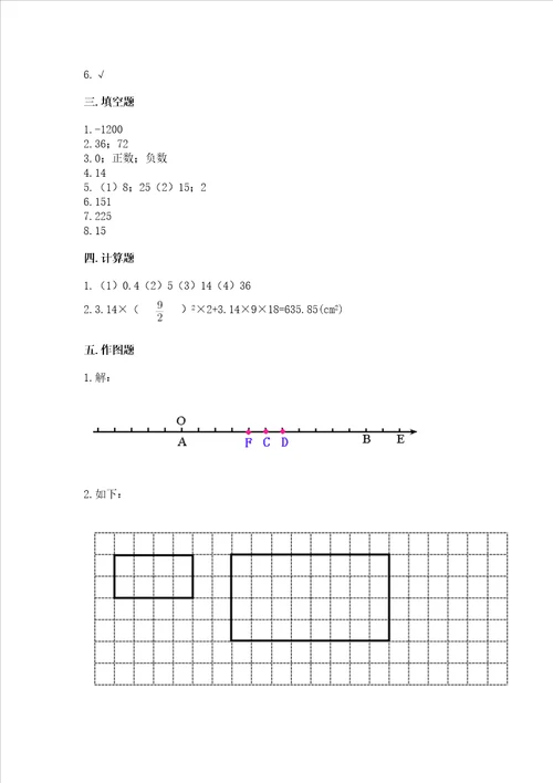 六年级下册数学期末测试卷附参考答案培优b卷