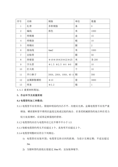 电缆敷设及接线综合施工专题方案.docx