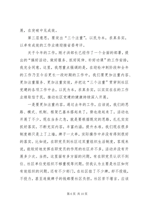 区社区党建工作会议上的讲话.docx
