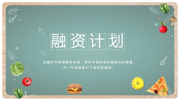 黑板风格酒店餐饮创业商业计划书总结动态PPT