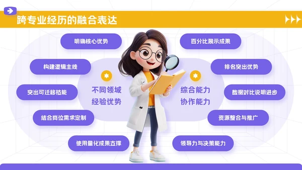 紫色3D立体风大学生个人简历模板