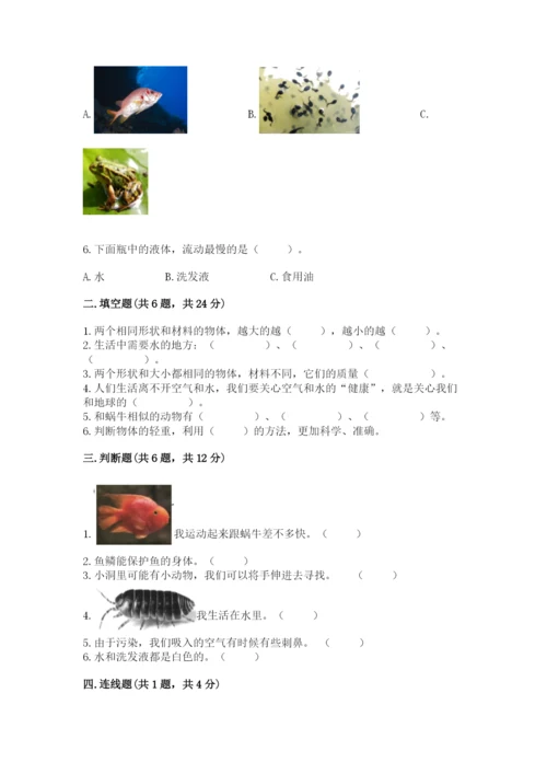 教科版小学科学一年级下册期末测试卷带答案.docx