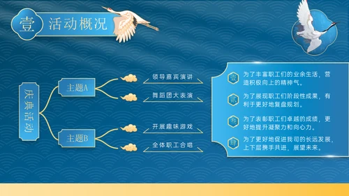 国色天香国雅书院国潮仙鹤通用PPT模板