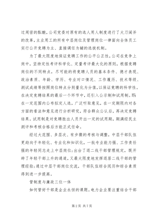 供电公司干部队伍建设经验交流材料_1.docx