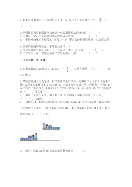 河南省平顶山市六年级下册数学期末考试试卷附答案（巩固）.docx