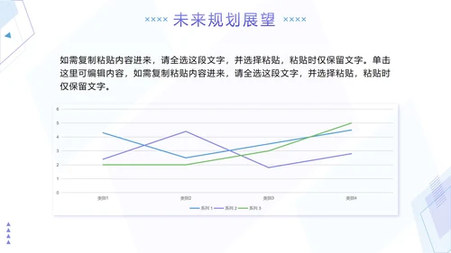 蓝紫色几何简约新年工作计划PPT模板