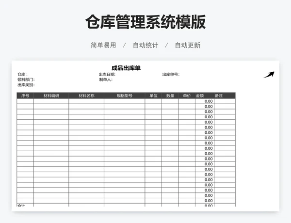 仓库管理系统模版