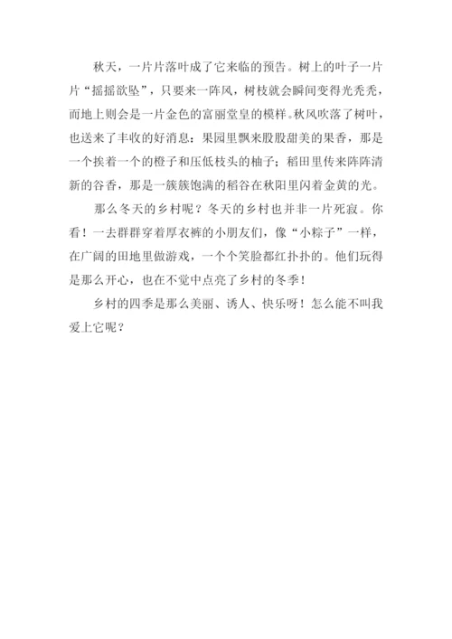 乡村四季作文800字.docx
