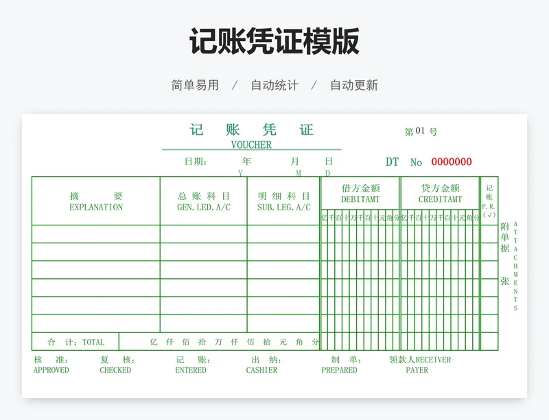 记账凭证模版