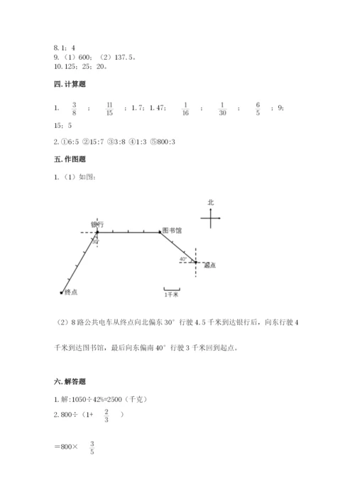 2022人教版六年级上册数学期末测试卷（达标题）word版.docx