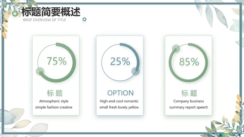 手绘水彩风个人述职报告动态PPT模板