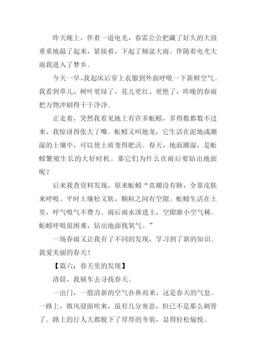 春天里的发现作文300字.docx