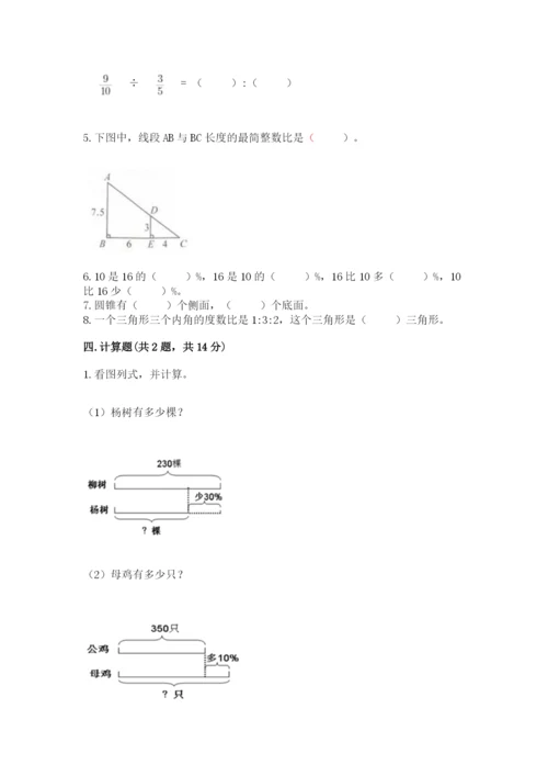 叙永县六年级下册数学期末测试卷加精品答案.docx
