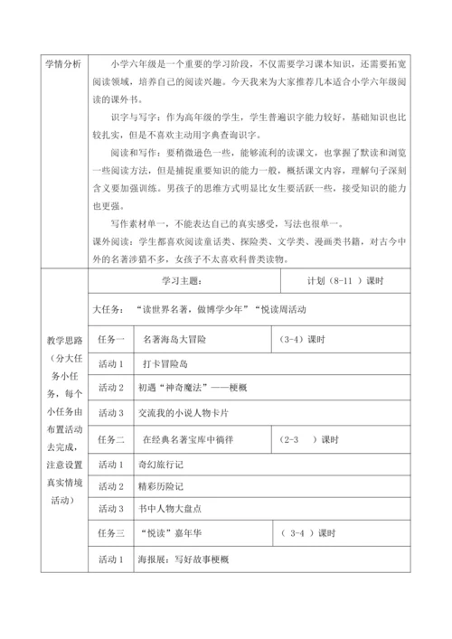 【大单元】统编版语文六下第二单元解析与规划
