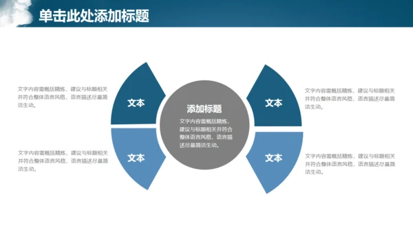 蓝色简约商务风房地产工作汇报通用PPT模板