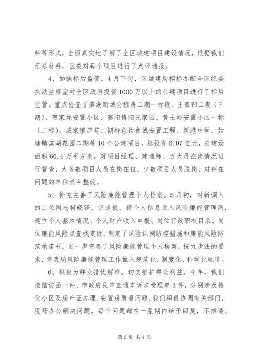 城建局纪检监察工作报告.docx