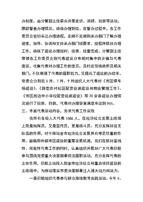 XX年县级市人大常委会工作总结