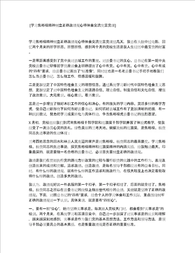 学习焦裕禄精神树立正确政绩观心得体会交流发言党课