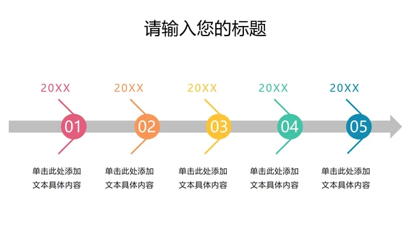 创意鱼骨时间轴PPT模板