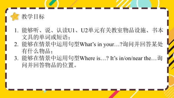 人教PEP版小学英语四年级上册期末复习 Unit 1-Unit 2 课件（共42张PPT）