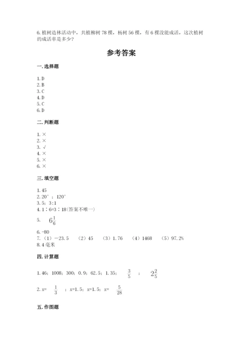 甘谷县六年级下册数学期末测试卷及完整答案一套.docx