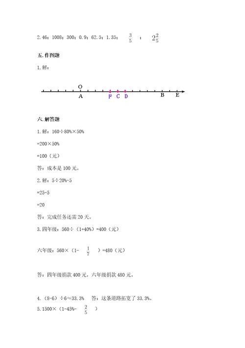 汕头小学毕业数学试卷（全优）