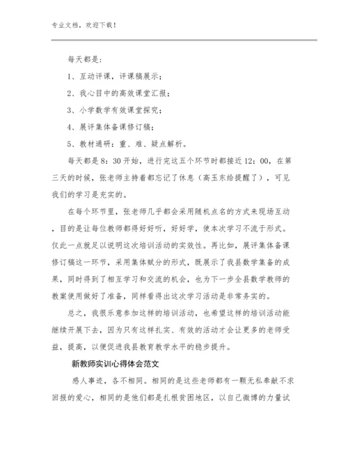 2024新教师实训心得体会范文例文8篇文档选编.docx