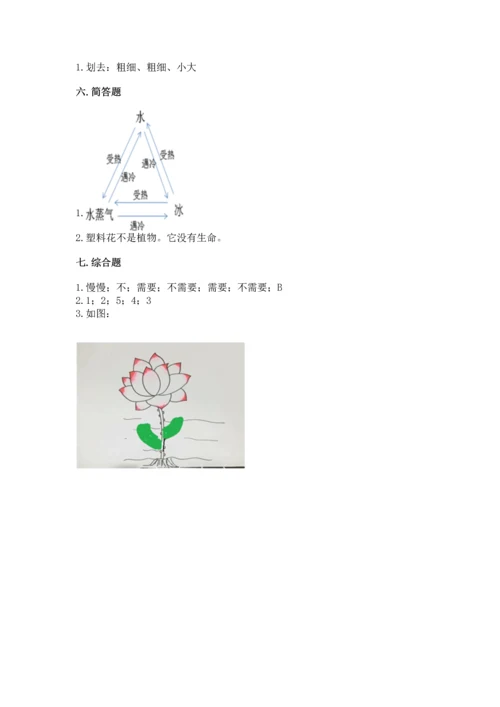 教科版科学一年级上册第一单元《植物》测试卷精选.docx