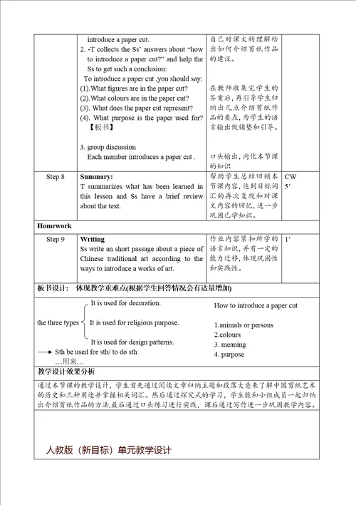 初中英语比赛说课稿集萃