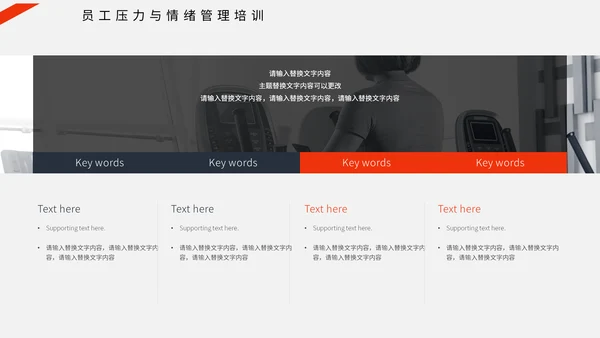 压力情绪管理通用PPT课件模板