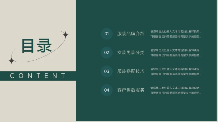 绿色复古杂志风服装品牌秋季新品介绍PPT模板