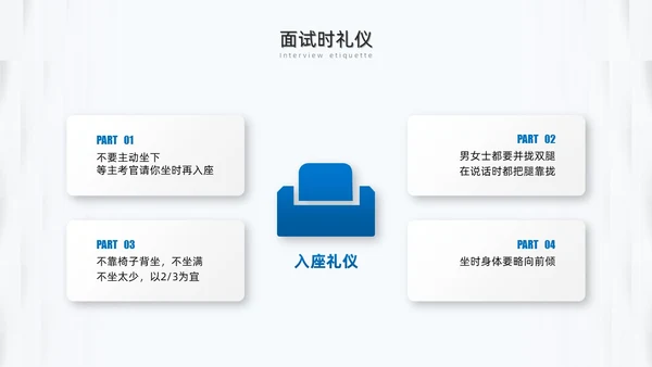 蓝色微粒体面试礼仪培训PPT模板面试技巧面试