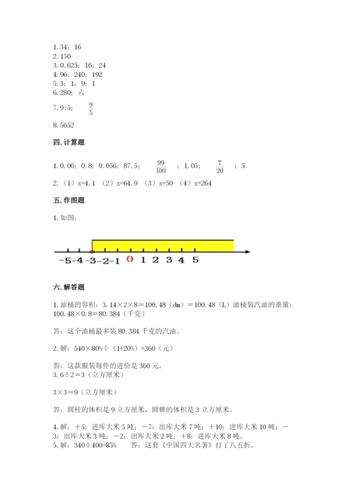 小学六年级下册数学期末卷及答案（易错题）.docx