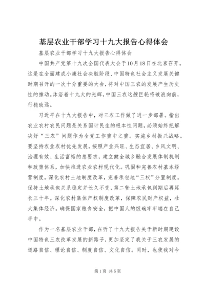 基层农业干部学习十九大报告心得体会 (2).docx