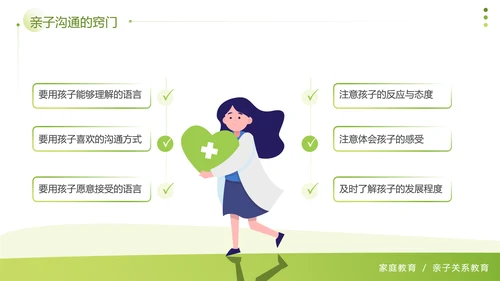 向阳光前行家庭亲子关系教育PPT模板