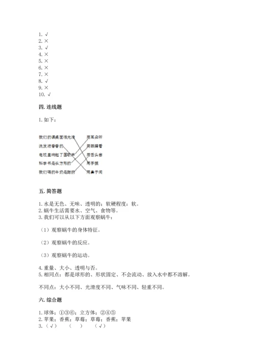 教科版一年级下册科学期末测试卷及参考答案（模拟题）.docx