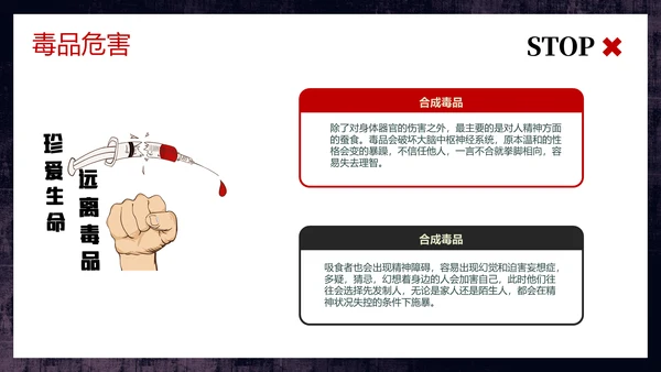 守护生命安全国际禁毒日通用PPT模板
