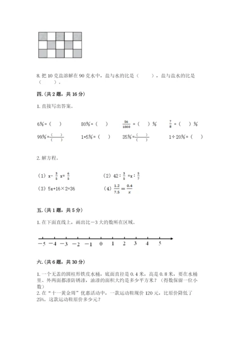 河南省平顶山市六年级下册数学期末测试卷含精品答案.docx