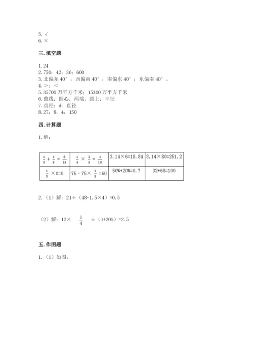 人教版六年级上册数学期末测试卷（考点梳理）word版.docx