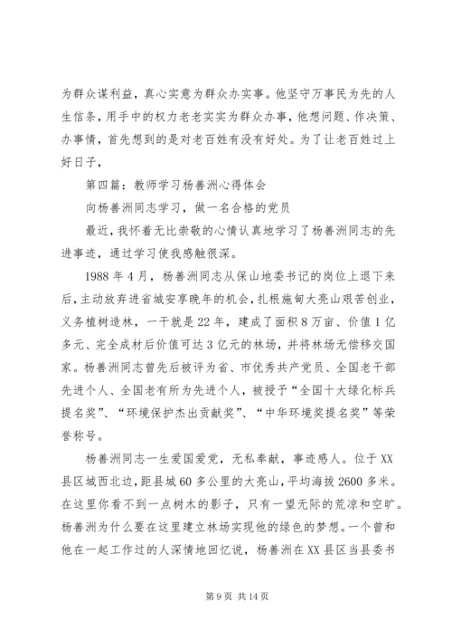 学习杨善洲心得体会(精选多篇).docx