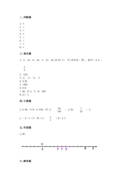 北师大版六年级下册数学 期末检测卷【达标题】.docx