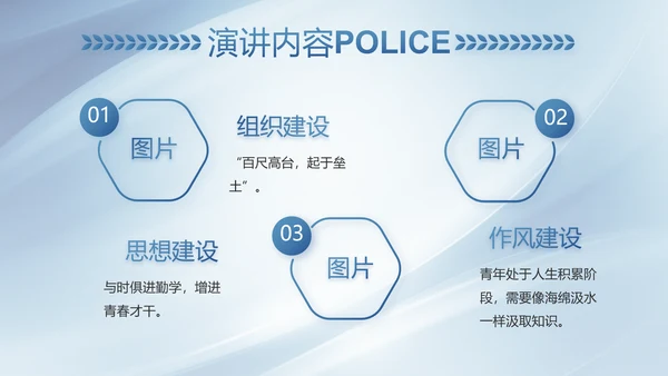 蓝色大气司法警察公安工作总结动态PPT模板