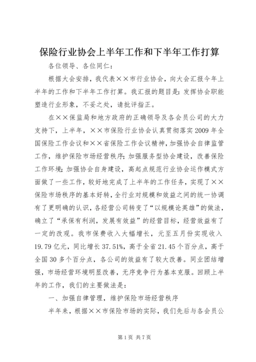 保险行业协会上半年工作和下半年工作打算 (3).docx