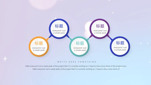 蓝色公司员工生日会电子相册动态PPT模板