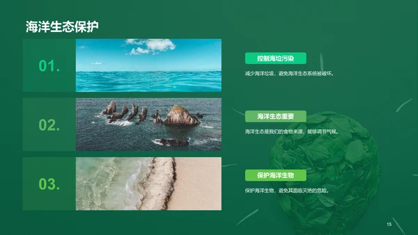 绿色创意环境保护教育培训PPT模板