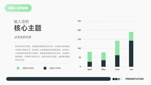简洁web绿色插画销售数据分析PPT模板
