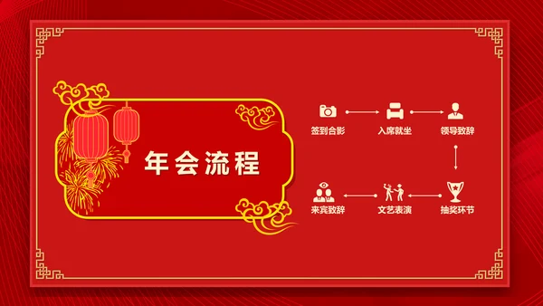新年邀请函通用PPT模板