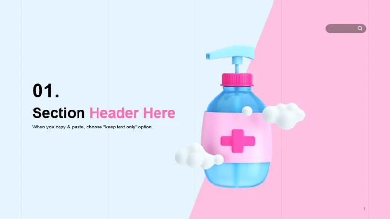 章节页-红创意炫酷3D医疗市场营销PPT主题