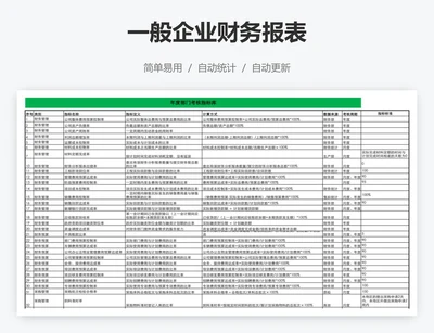 一般企业财务报表